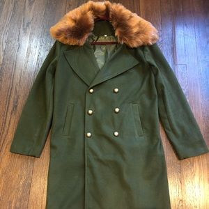 Men’s Woolen Coat in Hunter Green